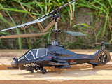 RC Military Helicopter Radio Control Model Apache Chinook Black Wolf 3.5ch Gyro Indoor Toy