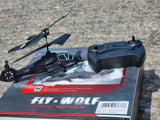 RC Military Helicopter Radio Control Model Apache Chinook Black Wolf 3.5ch Gyro Indoor Toy