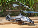 RC Military Helicopter Radio Control Model Apache Chinook Black Wolf 3.5ch Gyro Indoor Toy