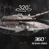 1:16 Scale Henglong RC Tank TK7.0 IDF Merkava MK IV RC Main Battle Tank Infrared Combating Turret Rotation Standard Edition 3958-1