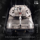 1:16 Scale Henglong RC Tank TK7.0 IDF Merkava MK IV RC Main Battle Tank Infrared Combating Turret Rotation Standard Edition 3958-1
