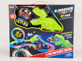 Dinosaur RC Train Track Slot Car Loop Build Your Own Light Up SMOKING 143 Part Set