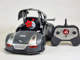 RC Stealth Shadow Nardo Grey Transforming Nerf Soft Dart Firing Race Car Radio Control Model Toy