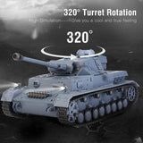 3859-1 HENG LONG 7.0V Panzer IV F2 Radio Remote Control BB Shoot Tank 1/16 2.4G Smoking Infrared