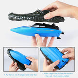 2 in 1 RC Boat 2.4G Remote Control Electric Crocodile Alligator Head & Racing Boat UK Stock HOT Prank