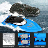 2 in 1 RC Boat 2.4G Remote Control Electric Crocodile Alligator Head & Racing Boat UK Stock HOT Prank