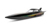 28" Twin Motor Radio Control RC S2 7000 BLACK Stealth FAST Racing RS Speed Boat