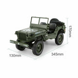 C606 Toy Car Military Model 1:10 Mini Jeep Remote Control Buggy 4WD RC Truck Off-Road
