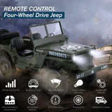 C606 Toy Car Military Model 1:10 Mini Jeep Remote Control Buggy 4WD RC Truck Off-Road