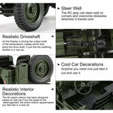 C606 Toy Car Military Model 1:10 Mini Jeep Remote Control Buggy 4WD RC Truck Off-Road